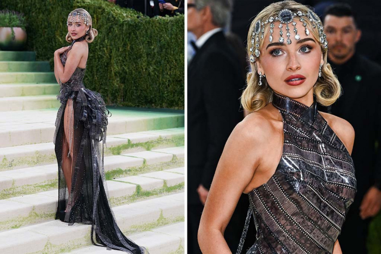 Niko nije očekivao ovo na Met gali: Sabrina Karpenter u Dior haljini od filmske trake iz filma "Sabrina"