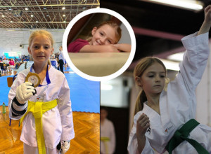 OBOŽAVAM BORBU: Natalija Ratković (9), prvakinja Srbije u tekvondu, osvojila drugo mesto na prvenstvu Balkana