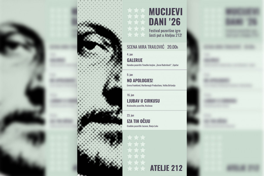 MUCIJEVI DANI – Festival pozorišne igre šesti put u Ateljeu 212!