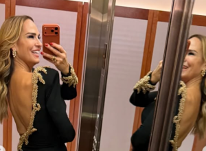 Marijana Mateus u crnoj haljini sa zlatnim detaljima i OTVORENIM leđima: Šou je počeo kada se OKRENULA! (FOTO)