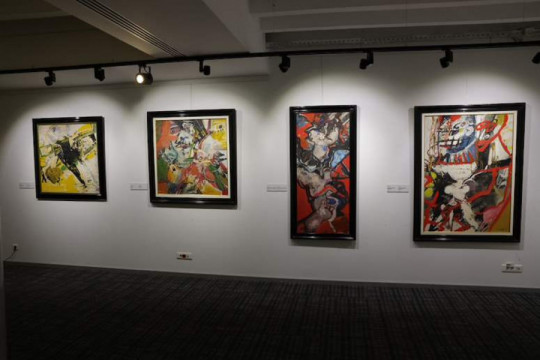 SINOĆ OTVORENA IZLOŽBA SLIKA POSVEĆENA VELIKANU MAKEDONSKE UMETNOSTI PETRU MAZEVU U GALERIJI MTS DVORANE