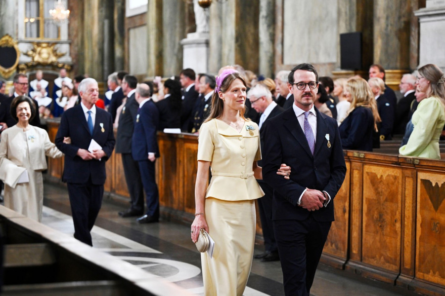 Princ Filip Karađorđević i princeza Danica u Stokholmu na obeležavanju jubileja braka švedskog kraljevskog para
