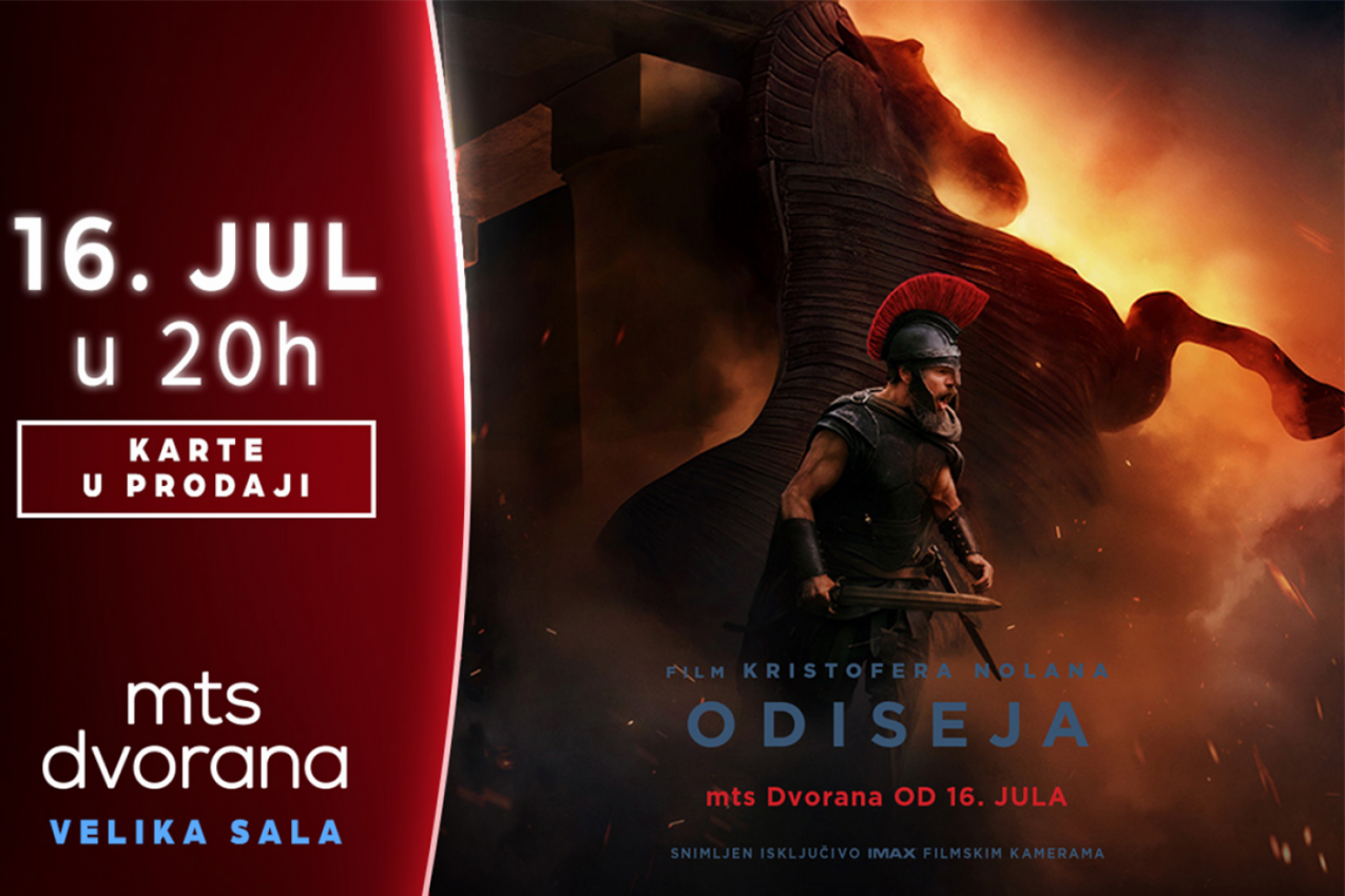 Novo filmsko ostvarenje Kristofera Nolana "ODISEJA"  16. jula premijerno u  velikoj sali MTS DVORANE
