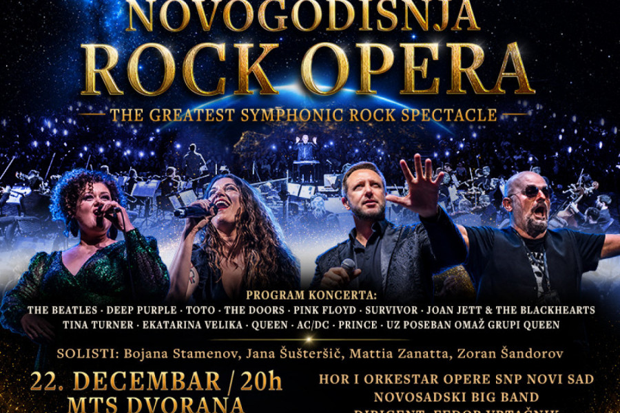 Magično veče: NOVOGODIŠNJA  ROCK OPERA u MTS DVORANI 22. decembra