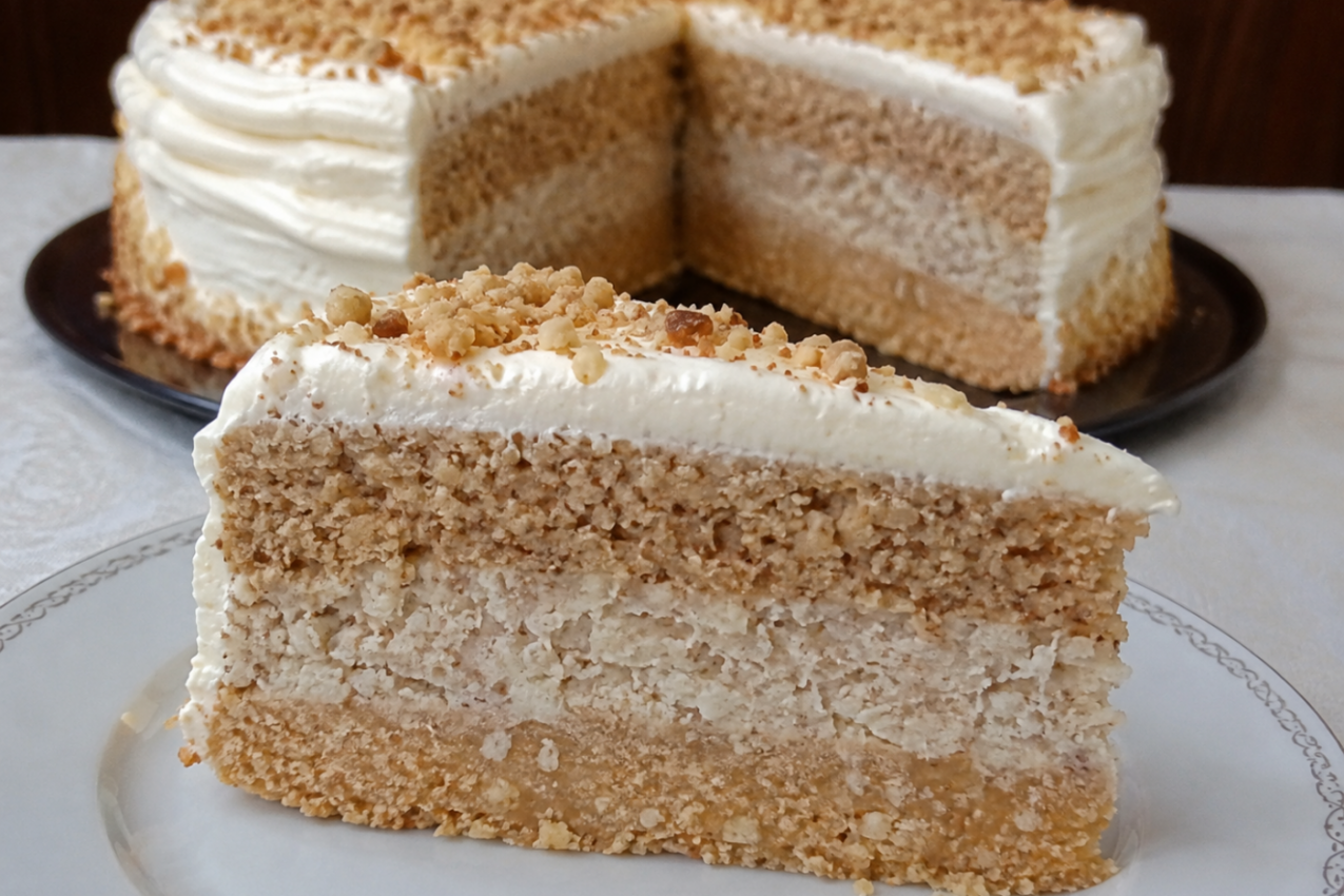 PESAK TORTA koja se ne peče: Kremasta poslastica sa keksom, kokosom i orasima koju svi OBOŽAVAJU