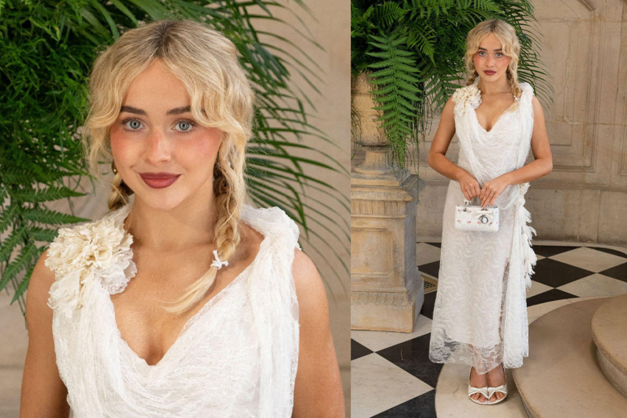 Sabrina Karpenter u "Dioru" od glave do pete na Nedelji mode u Parizu