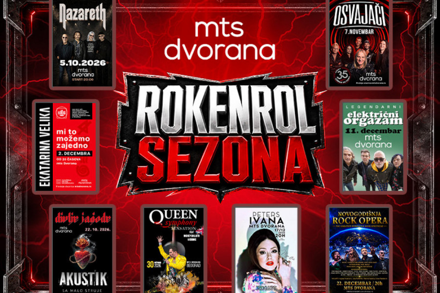 Sprema se žestoka ROKENROL SEZONA U MTS DVORANI! Divlje jagode, Nazareth, Queen Symphony Sensation, Osvajači, EKV - KRUG, Ivana Peters, Električni orgazam, ROK OPERA