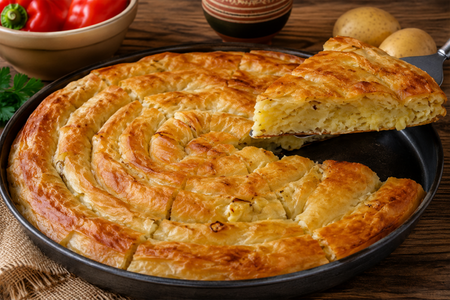Posna pita od krompira za Preobraženje: Hrskava spolja, sočna iznutra i puna ukusa (RECEPT)