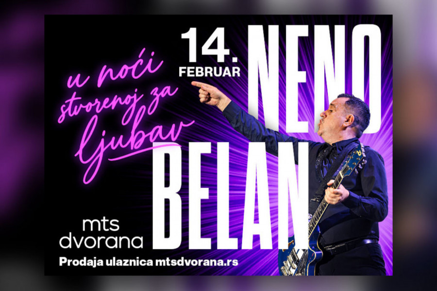 Neno Belan za Dan zaljubljenih 14. februara nastupa u mts Dvorani